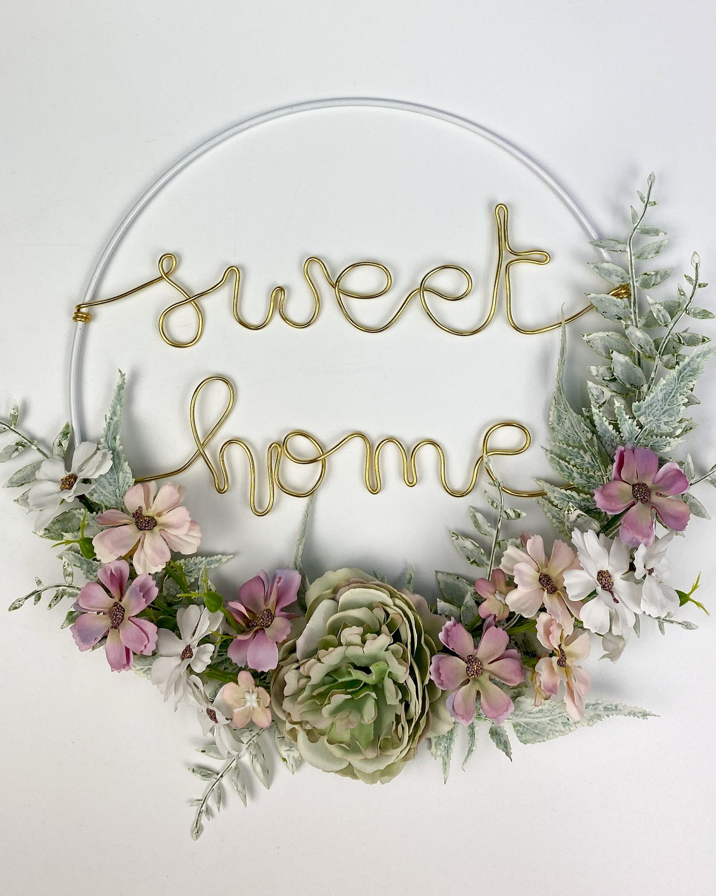Fém karika ‘sweet home’ zöld-lila