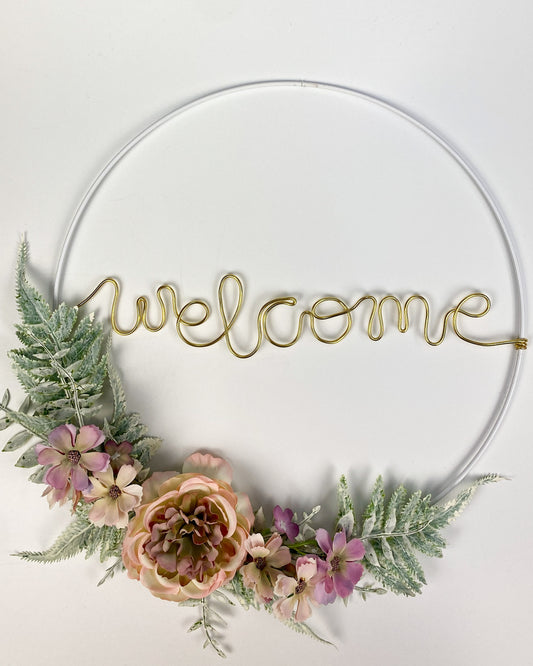 Fém karika ‘welcome’